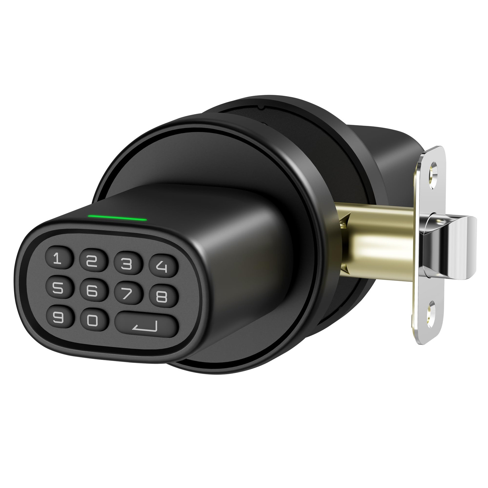 Smart Keyless Entry Electric Coded Door Lock Knob for Indoor Use