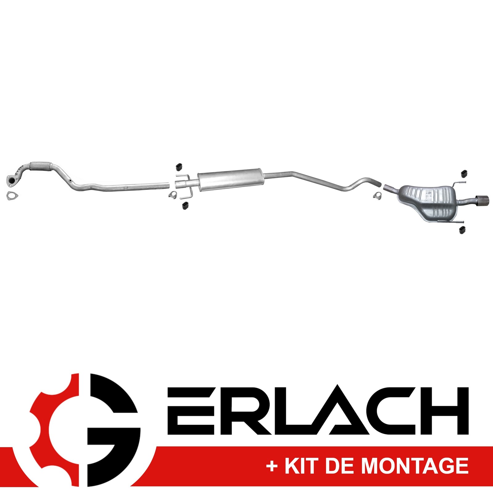 Silencieux echappement pour Opel Astra H 1.6 en acier alumine haute durabilite