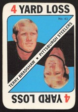 1971 Topps #43 Terry Bradshaw Pittsburgh Steelers Game Insert ROOKIE! VG-VGEX