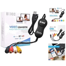 All-in-One RCA to USB Video Capture Device – Convert VHS to Digital with Ease