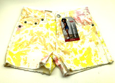 Levis Girlfriend Shorts Size 10 Reg Girls Tie Dyed Stretch Adjustable Waist