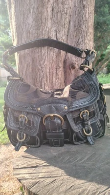 バッグ COACH Black Signature Shoulder Bag Rare Coach Black Signature Hobo Bag for sale - eBay