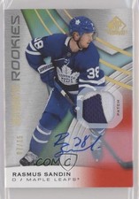 2019-20 SP Game Used Red Spectrum Premium Materials 7/15 Rasmus Sandin Auto 5ui