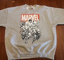 Sudadera gris para hombre MARVEL COMICS talla X Superhéroes gráficos grandes