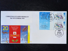 1993 CHRISTMAS STAMPS BOOKLET FDC & PHILATELIC BUREAU, EDINBURGH SHS