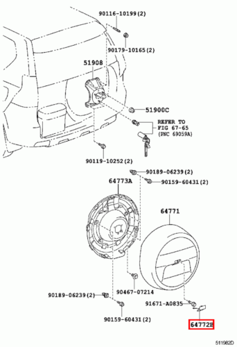 Genuine Toyota Prado 150 Series KDJ GRJ GDJ Spare Wheel Camera Cover Super White - Picture 3 of 6