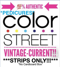 Color Street  PEDICURE DISCOUNTED NO BOX  Factory-Sealed Nail Strips Only  