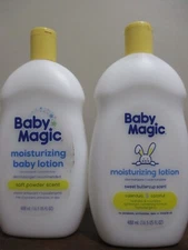 2x Baby Magic Moisturizing Baby Lotion Soft Powder / buttercup  16.5 oz
