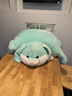 Bee Happy Benny Plush Teal Easter Stuffed Animal 33x21 Pillow Jumbo Soft