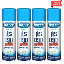 Sprayway Foaming Action Glass Cleaner Streak Free Shine 19 Oz Pack of 4