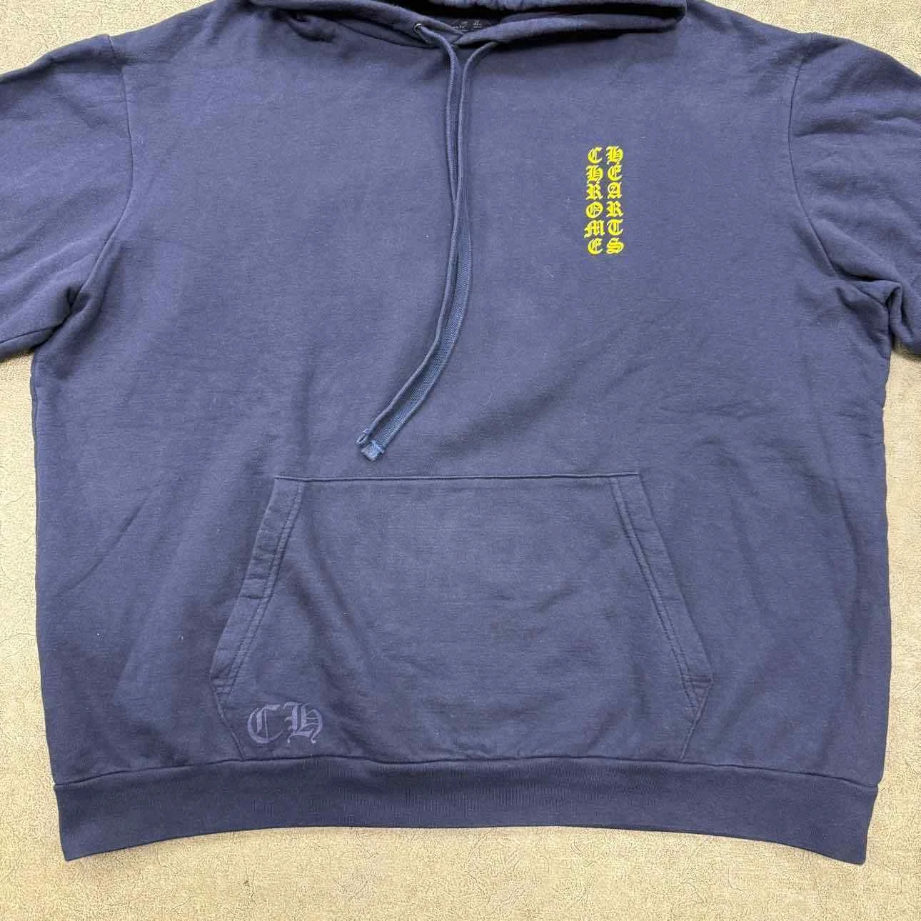 Felpa con cappuccio Chrome Hearts "LOGO VERTICALE" Taglia XL (11785 319)