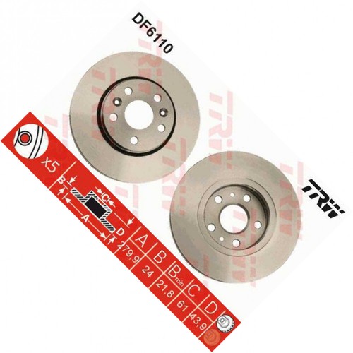 DF6110 TRW Disque De Frein 280x24mm, 5x108, Ventilé | AUTODOC