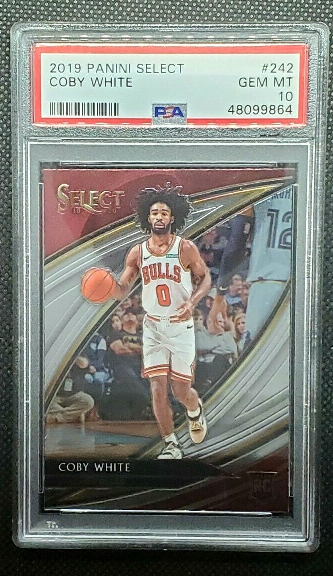 2019-20 Panini Select Coby White Courtside #242 PSA 10 RC Rookie Bulls SP 🏀