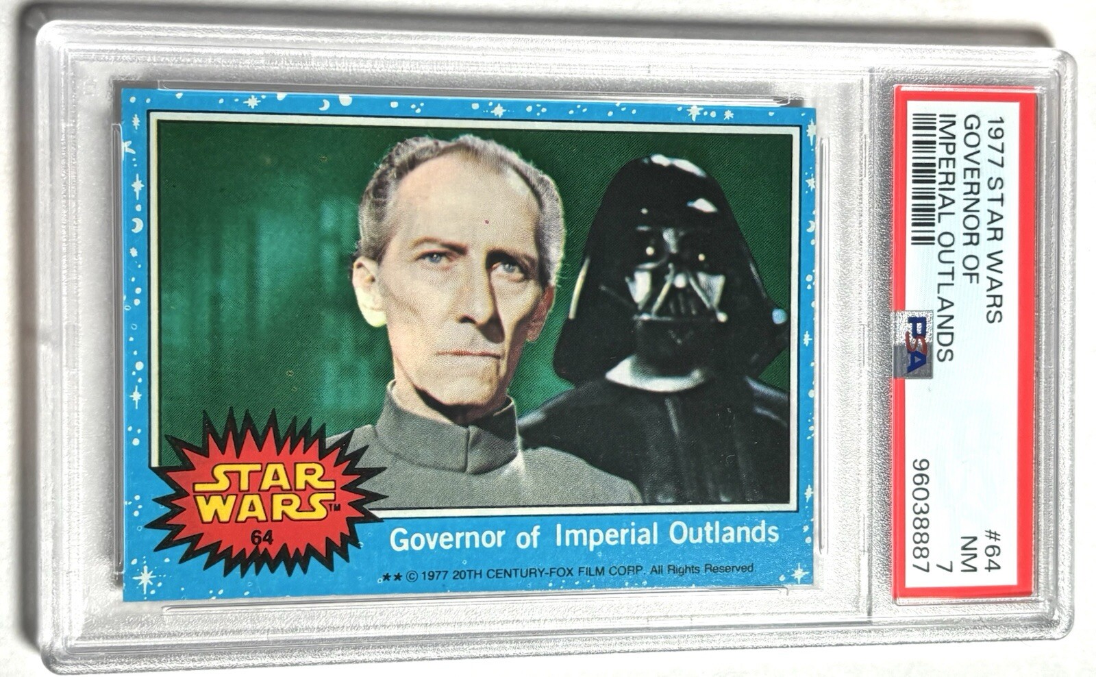 1977 Topps Star Wars S1 #64 Governor of Imperial Outlands PSA 7 Darth Vader