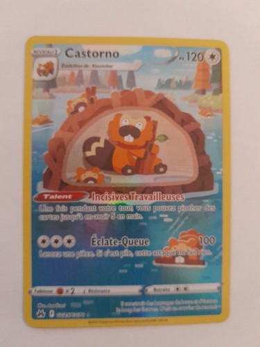 Carte Pokemon Castorno GG25/GG70  Zenith Suprême Épée & Bouclier Français