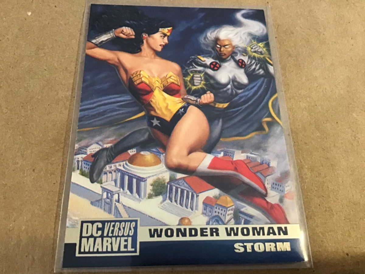 DC Versus Marvel 1995 Base Card #37 Storm Vs Wonder Woman Nice