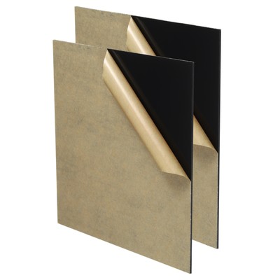 Black Acrylic Sheet, 2pcs 10'' x 10'' Square Panel Mirror Face  1/8 Inch Thick 
