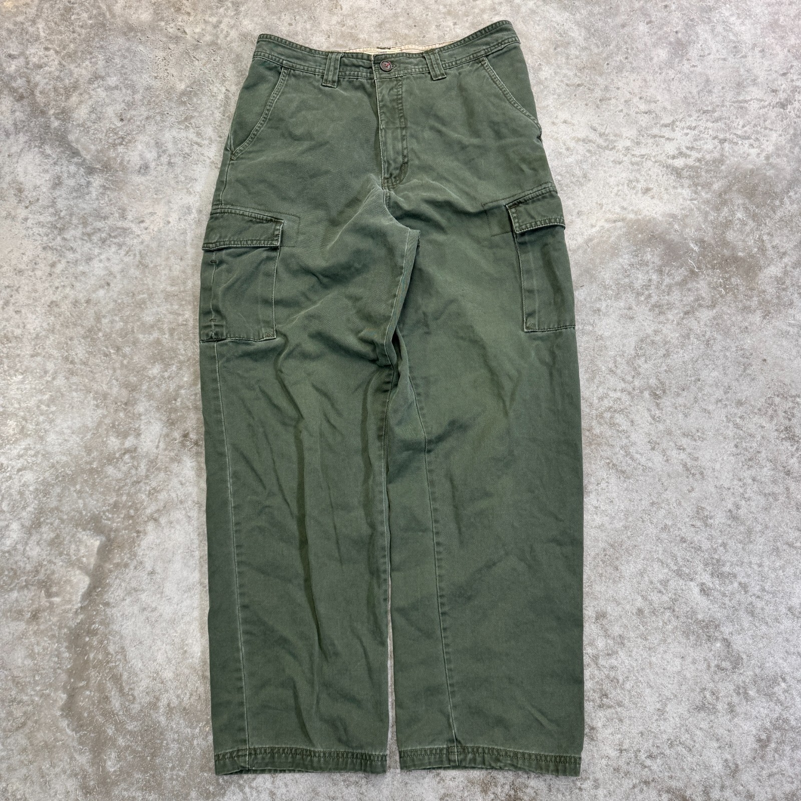 Vintage Faded glory Cargo pants mens 30 x 30 green y2k canvas baggy skate grunge