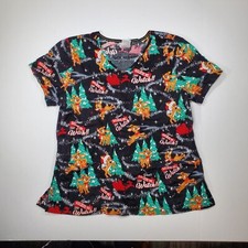 Rudolph the Red Nosed Reindeer Scrub Womans XL  Don  t Believe Me Just Watch  