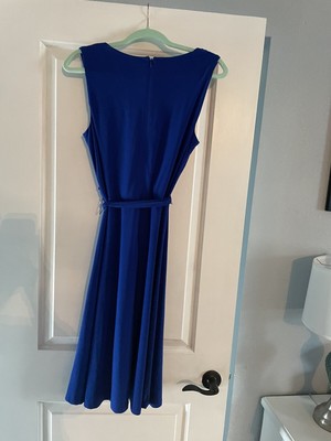 jessica Howard blue faux wrap dress 10 
