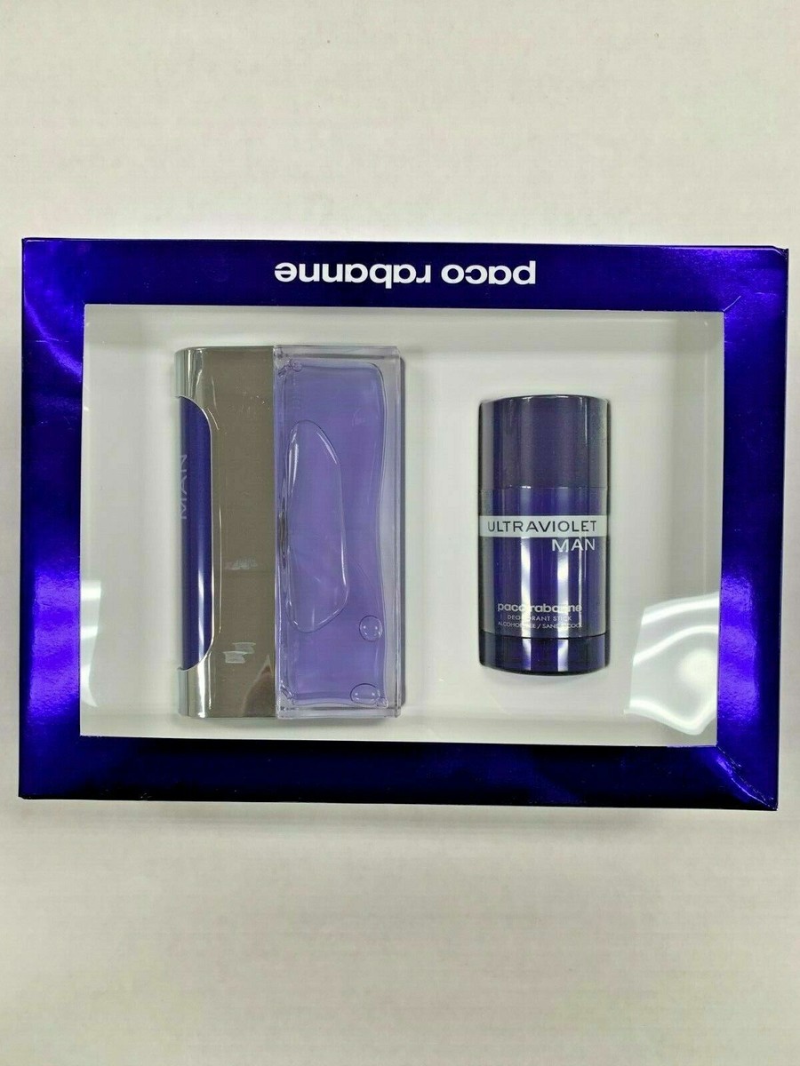 Ultraviolet By Paco Rabanne 2Pc Set 100 ML EDT Spray, 2.1-Ounce