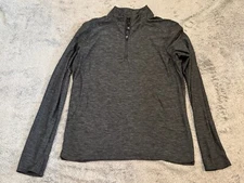 Kyodan Outdoor 1/4 Zip Pullover Mens Medium Gray Stretch Performance Active