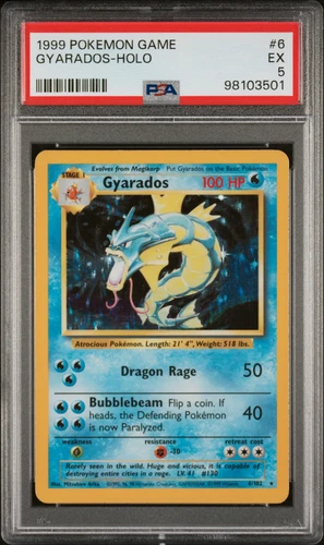 1999 POKEMON GAME #6 GYARADOS HOLO PSA 5