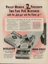 1945 Pipe Tobacco Phillip Morris 1940s Vintage Print Ad Revelation Bond Street