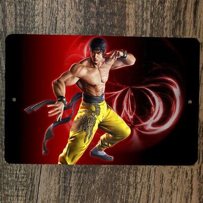Marshall Law Tekken Bruce Lee 8x12 Metal Wall Video Game Sign Poster