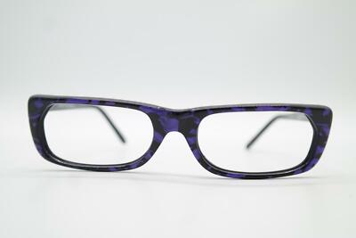 Vintage Marion Ramm Brigitte Bochmann 10/F Purple Black Square Glasses NOS