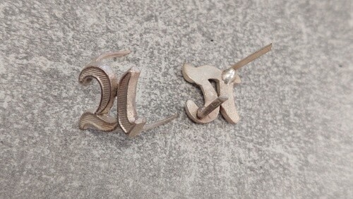Wehrmacht Schulterklappenauflage " A" für Unteroffiziere, silber - Bild 1 von 8