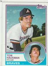 FREE SHIPPING-MINT TO NRMINT-1983 Topps #417 Tom Hausman Braves PLUS BONUS CARDS
