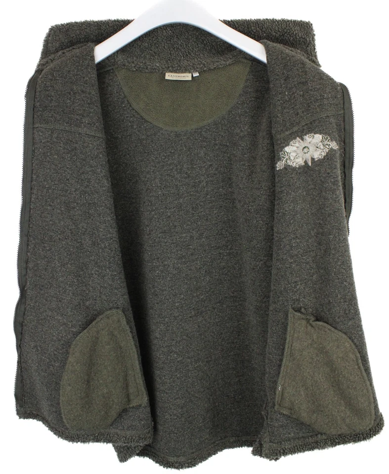 GILET Femme 2XL Zip Complet Sherpa Mélange Brodé - Photo 4/4