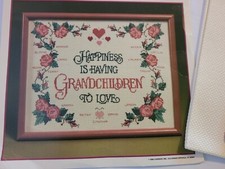 Cross Stitch Kit "Happiness Is Having Grandchildren To Love" Vintage 1987