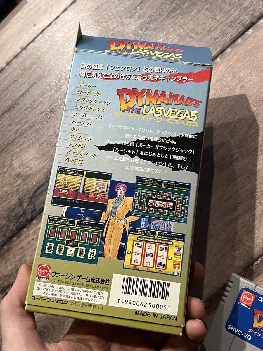 Dynamite the Las Vegas (Nintendo Super Famicom SFC) WITH BOX NO