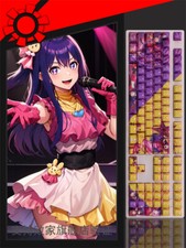 New Hoshino Ai Oshi no Ko Cartoon PBT Transparent Keycap Set Cherry MX 108 Keys