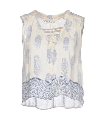 sleeveless peasant top