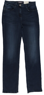 M&S Womens Marks and Spencer Blue Straight Jeans Size 10 Short DEFECT