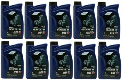 Elf Moto Gear Öl 10W-40 Motorrad Schaltgetriebeöl 10x 1l = 10 Liter