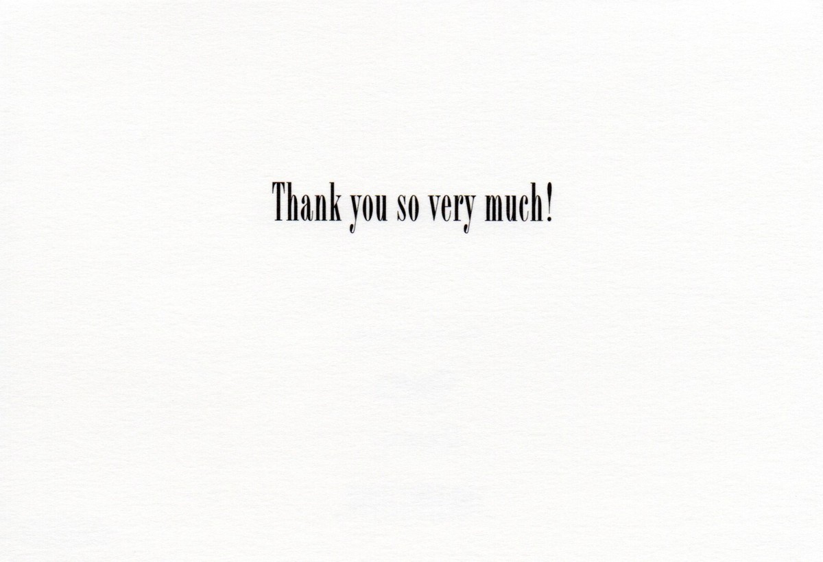 Short & Simple THANK YOU Card, Original by Kym Bowles — Caspari +