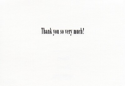 Short & Simple THANK YOU Card, Original by Kym Bowles — Caspari +