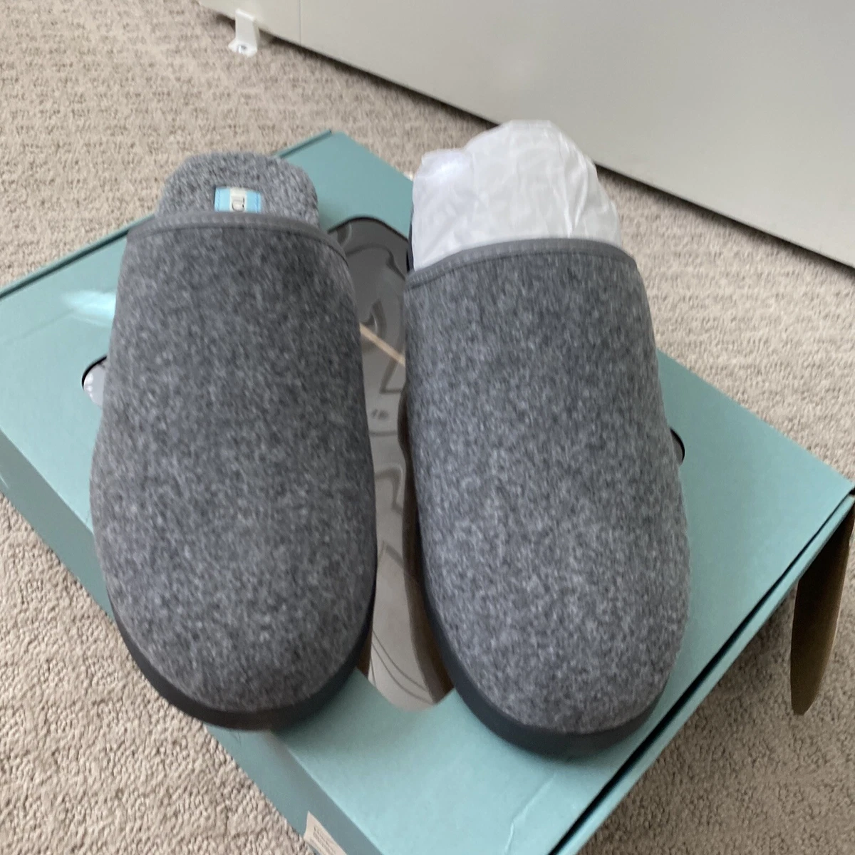 TOMS Earthwise Slipper Men 12 Grey Eco Knit Faux Shearling Lining Slip On 10022626-s.jpg?v=1759191327&  main image 3