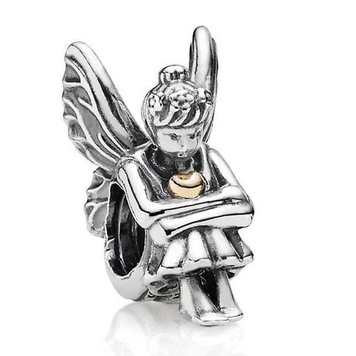 Auténtico Pandora Hada Charm Esterlina Nuevo 14K 2 Tono Corazón F / Sh | eBay