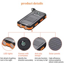 2025 Super 10000000mAh USB Portable Charger Solar Power Bank For Cell Phone