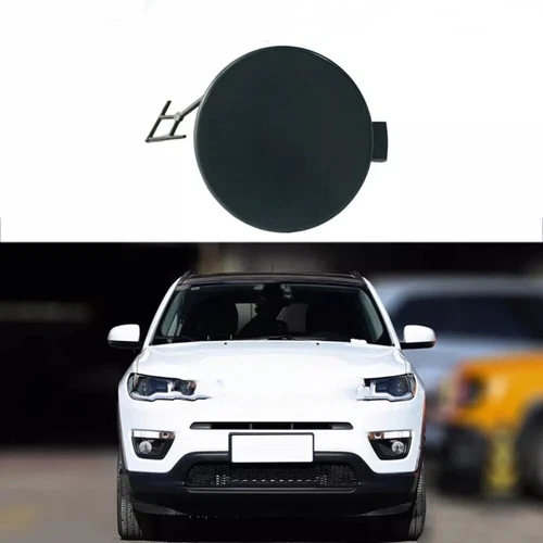 Front Bumper Tow Trailer Hook Eye Cover Cap Trim for Jeep Compass 2017-2020 - Picture 6 of 8