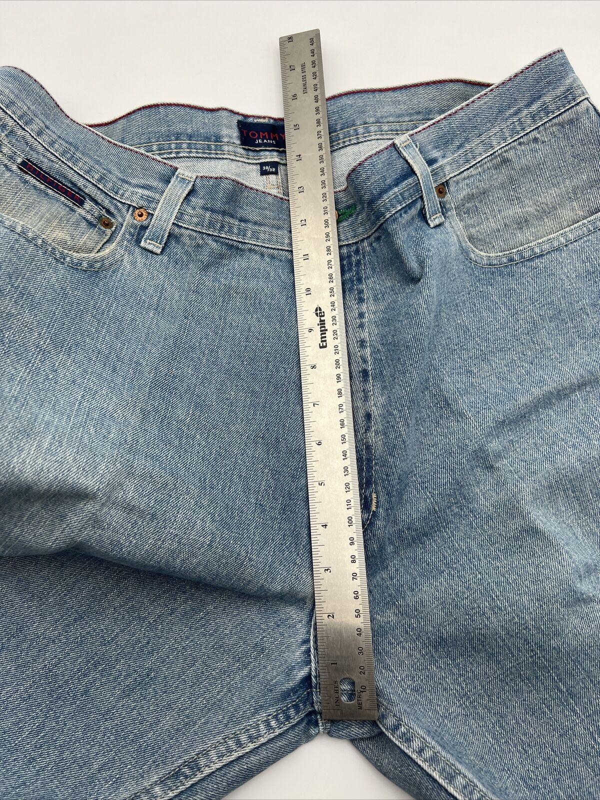 2000 "Tommy Hilfiger"  Men 38 x 32 Jeans Y2K Stra… - image 13