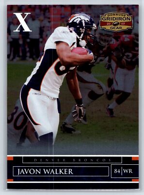 2007 Donruss Gridiron Gear Javon Walker Silver Holofoil X's Parallel #/250 #90