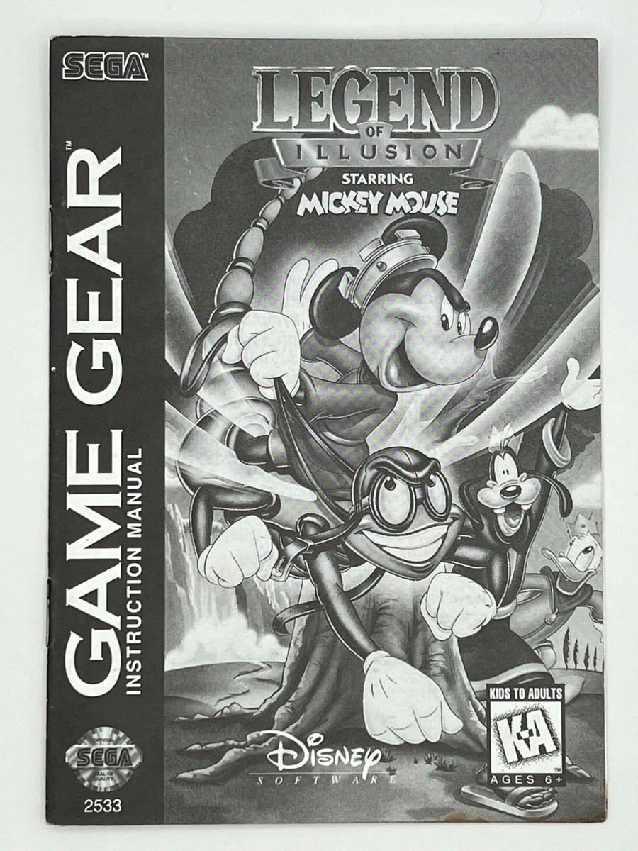 Notice LAND OF ILLUSION MICKEY MOUSE Sega Game Gear