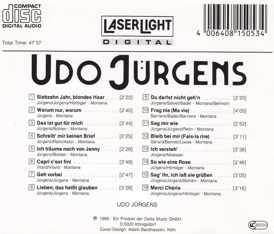 UDO JÜRGENS - CD - STARPORTRAIT - Seine größten Hits - Bild 2 von 2