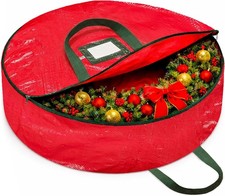 Protective 30 Inch Christmas Wreath Storage B...